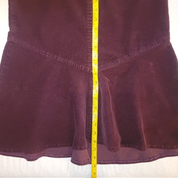 90s Y2K Vintage Parisian Designer High-Waisted Corduroy Mermaid Midi Skirt - Picture 5 of 7